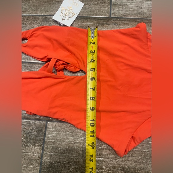 🍑🌴BECCA Women's Color Peach One Piece Swimsuit Size XS NWT🍑🌴 - Picture 4 of 12